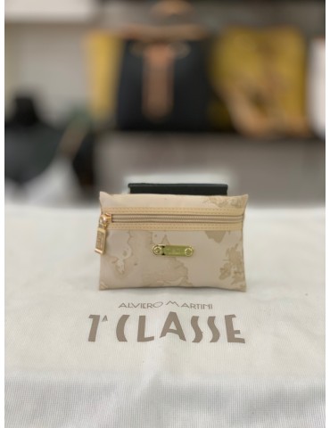 Bustina Piatta Zip Beige