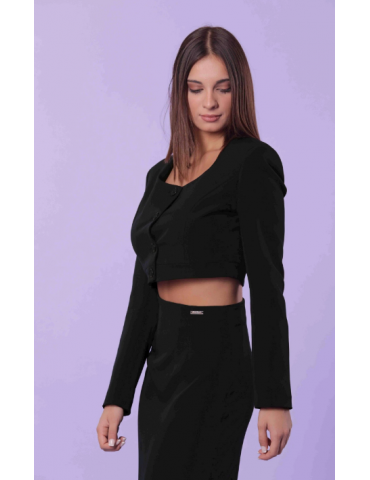 GIACCA CROPPED IN TESSUTO...