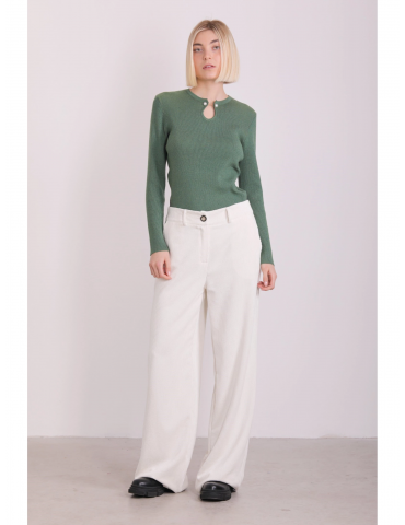 PANTALONE PALAZZO EFFETTO...