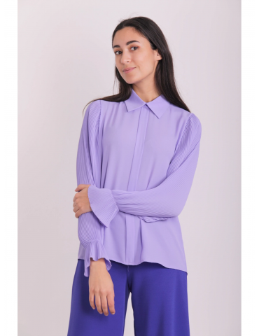 BLUSA CON MANICHE PLISSE