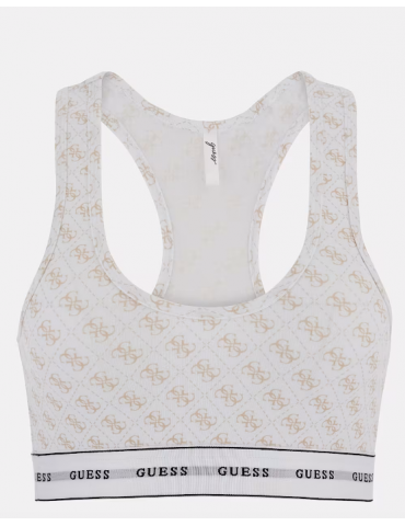 BRALETTE GUESS LOGO 4G WHITE