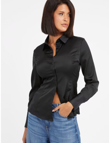 Camicia in satin slim fit