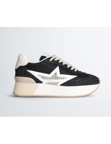 Sneakers platform in denim...