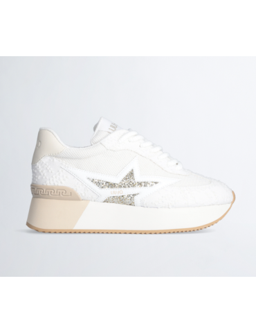 Sneakers platform in denim...