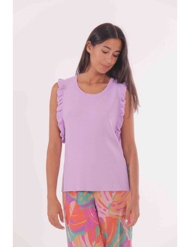 MAGLIA SMANICATA LILLA MIMI...