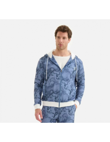 Felpa con cappuccio in...