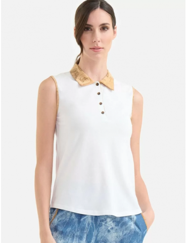 Polo smanicata in jersey...