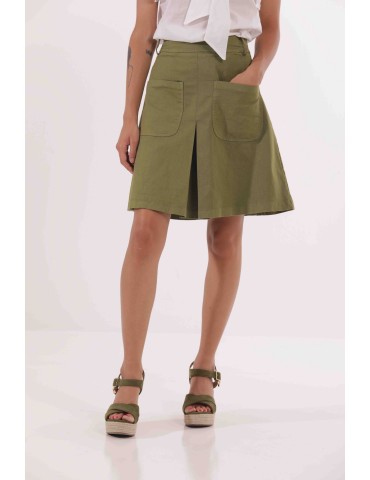 GONNA CORTA IN GABARDINA