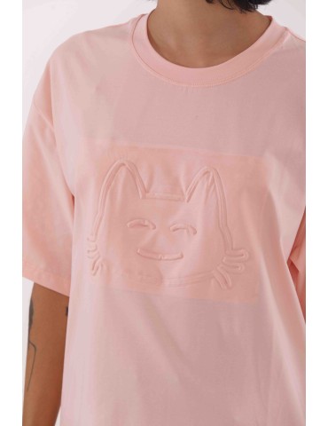T-SHIRT OVER CON GATTO