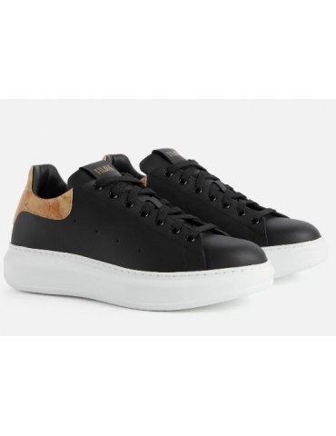 Sneakers in pelle liscia Nere