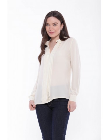 BLUSA CON PIEGHE SUL DAVANTI