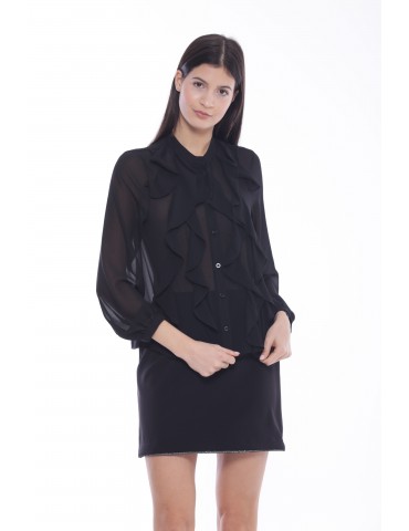 CAMICIA IN GEORGETTE CON...