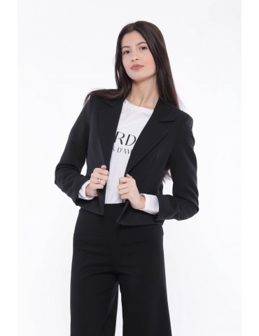 GIACCA CROPPED IN POLYVISCOSA