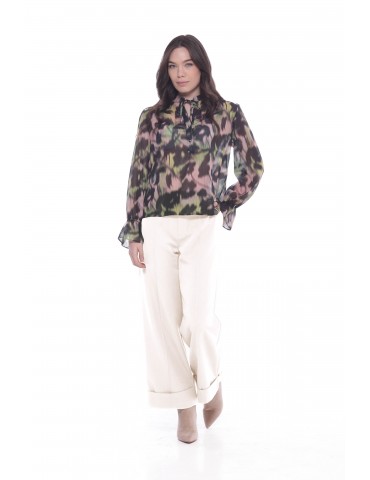 PANTALONE CON RISVOLTO IN...