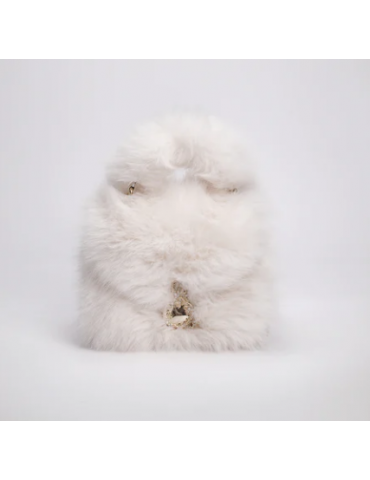 MINI BAG ECOPELLICCIA BIANCA