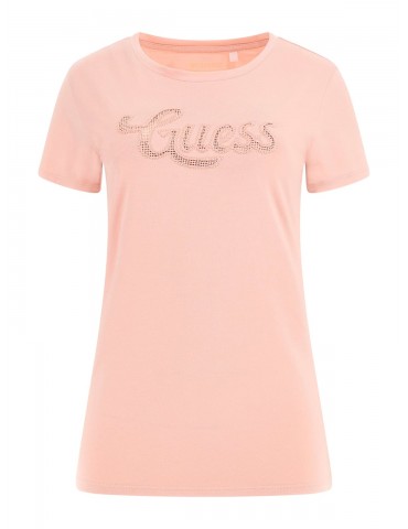 Tshirt Guess logo ricamo Rose