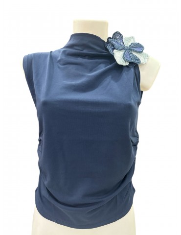 GUESS TOP ARIANE 3D BLU