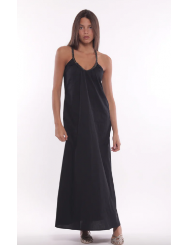 ABITO LUNGO IN COTONE CON...