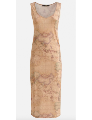 Abito lungo in jersey Geo...