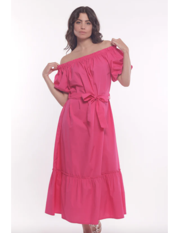 ABITO LUNGO IN COTONE CON...