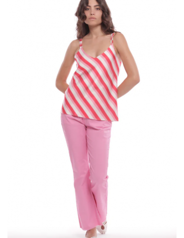 PANTALONE CROPPED FLARE IN...