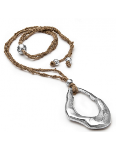 PENDENTE SETA GREZZA GOCCIA