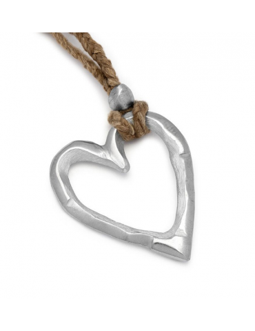 PENDENTE SETA GREZZA CUORE
