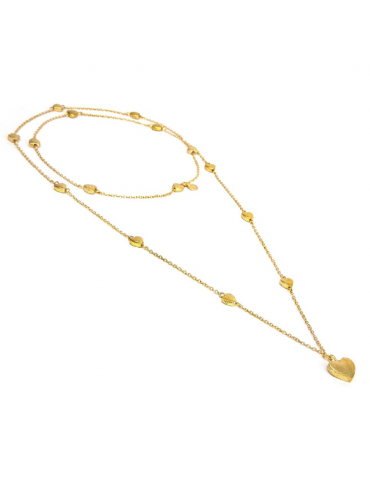 COLLANA CATENA LUNGA CUORI