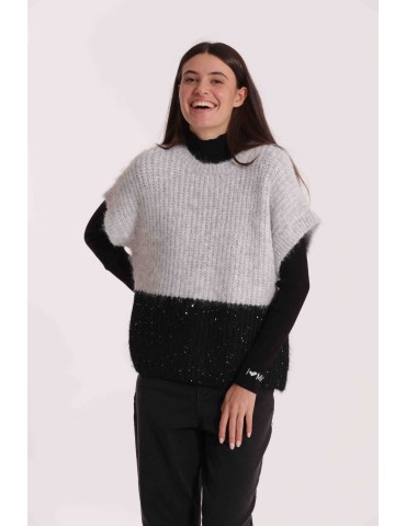 MAGLIA OVER MANICHE CORTE...