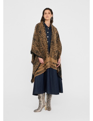 Poncho animalier