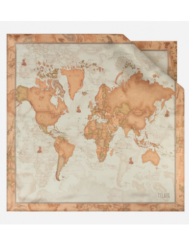 Foulard Doppio Geo 90x90 Écru