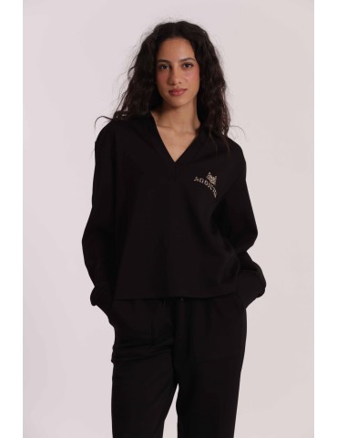 FELPA SCOLLO A V "MIMI-MUA...