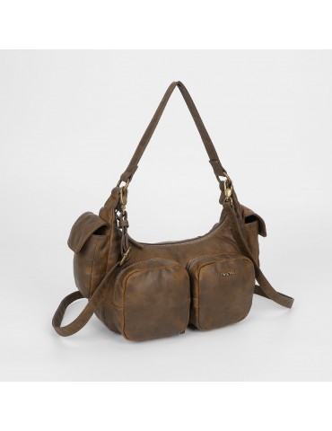 BORSA A SPALLA CON TASCHE