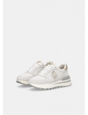 Sneakers in suede e mesh