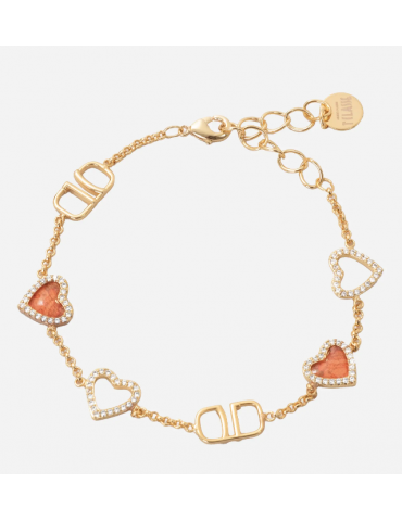 Braccialetto con cuori e...