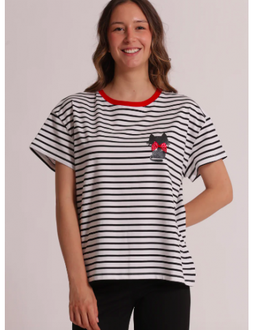 MIMIMUA T-SHIRT RIGHE CON...