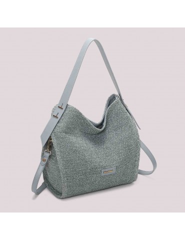MIMIMUA BORSA HOBO IN PAGLIA