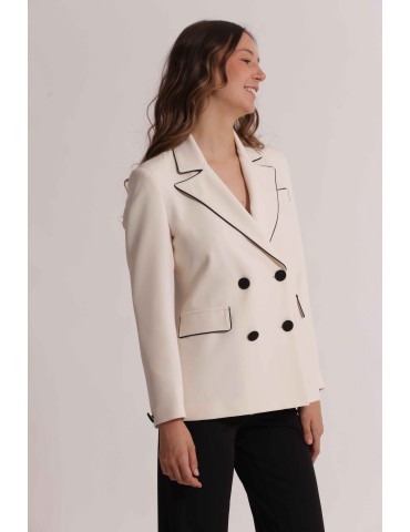 GIACCA CON BORDI A CONTRASTO