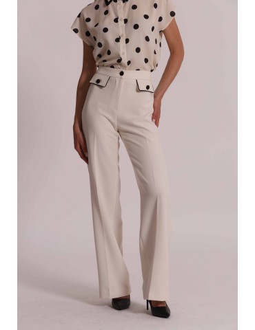 PANTALONE CON BORDI A...