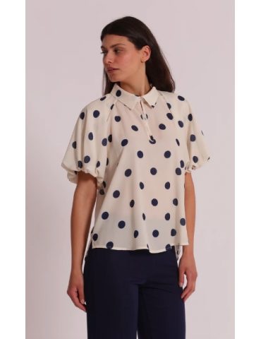 MIMIMUA BLUSA CON MANICHE A...